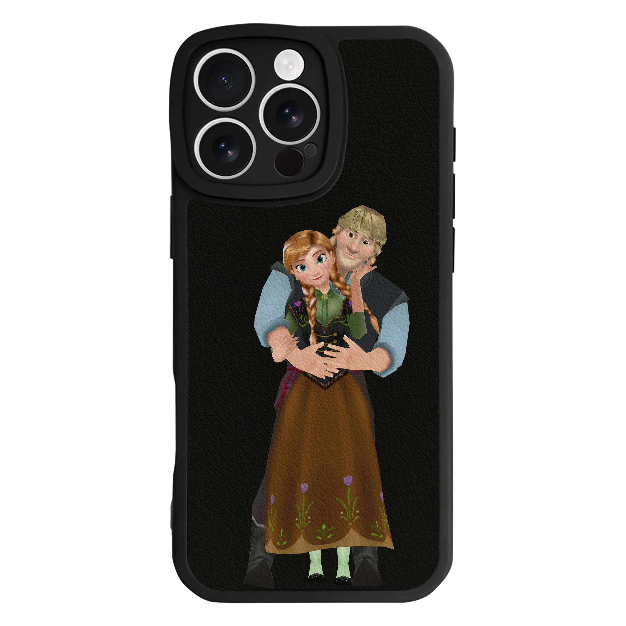 （画像用） アナと雪の女王 アンナ エルサ Frozen Anna Elsa 【iPhone 16シリーズ対応】シリコンスマホケース（レザー調） 材質：シリコン